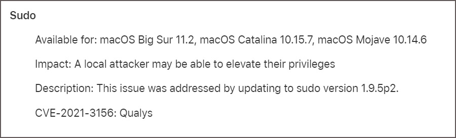 Apple patch notes