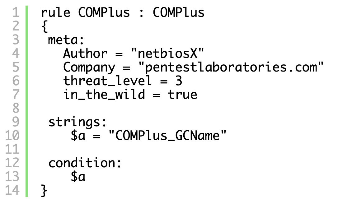 YARA rule to detect .NET Core evasion