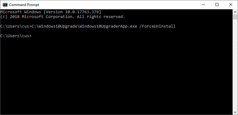 Uninstalling the Windows 10 Update Assistant