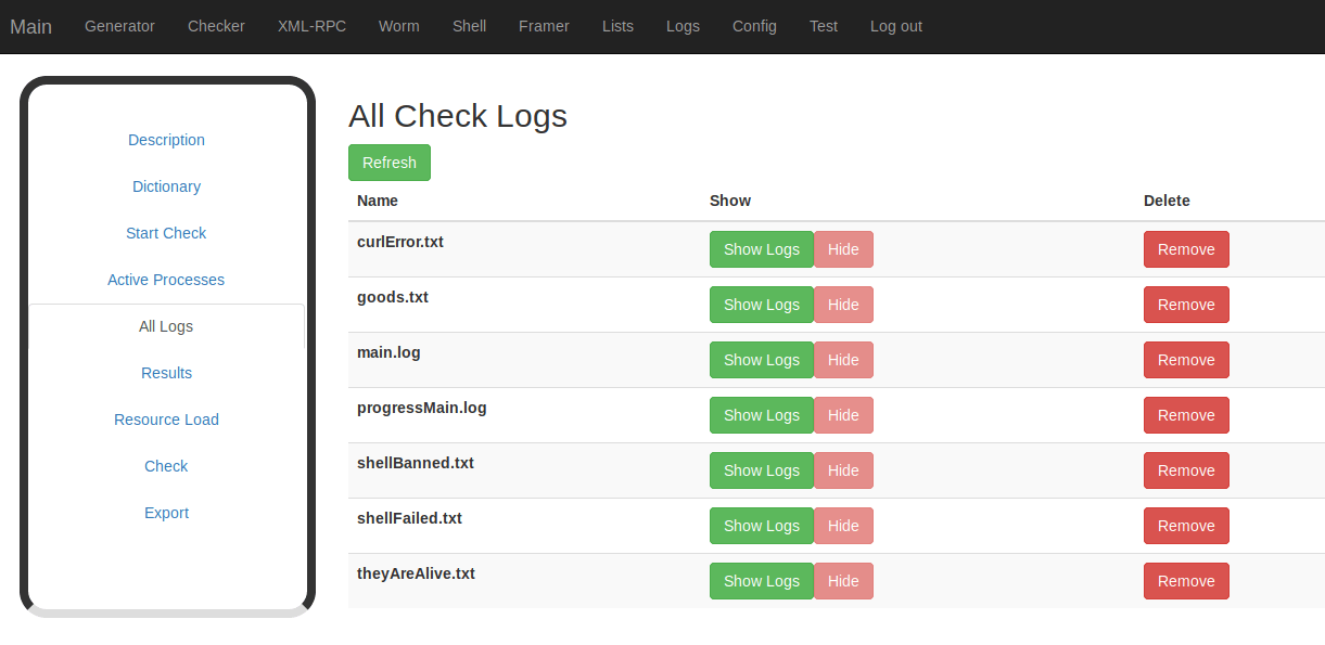 Check log. WORDPRESS botnet. WORDPRESS botnet Brute. Logs Checker.