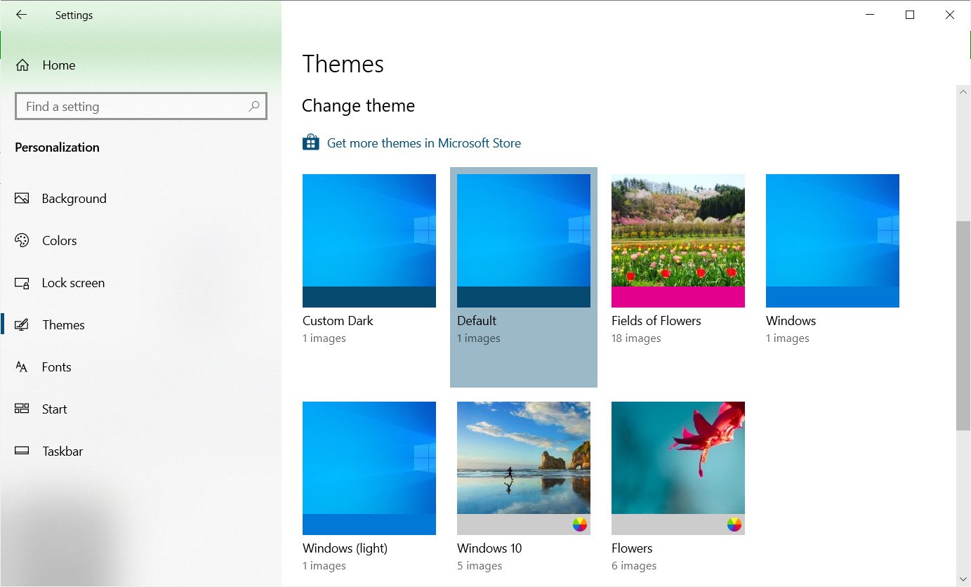 Change Windows theme