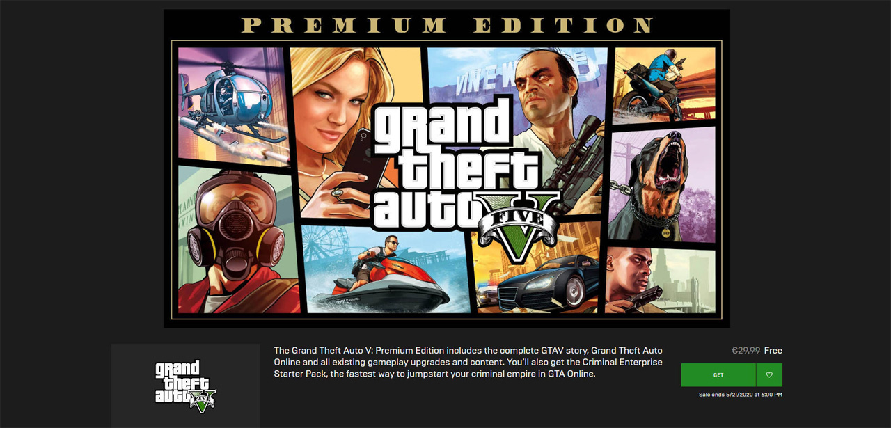 Free Grand Theft Auto V Offer Brings Down Epic Games Store