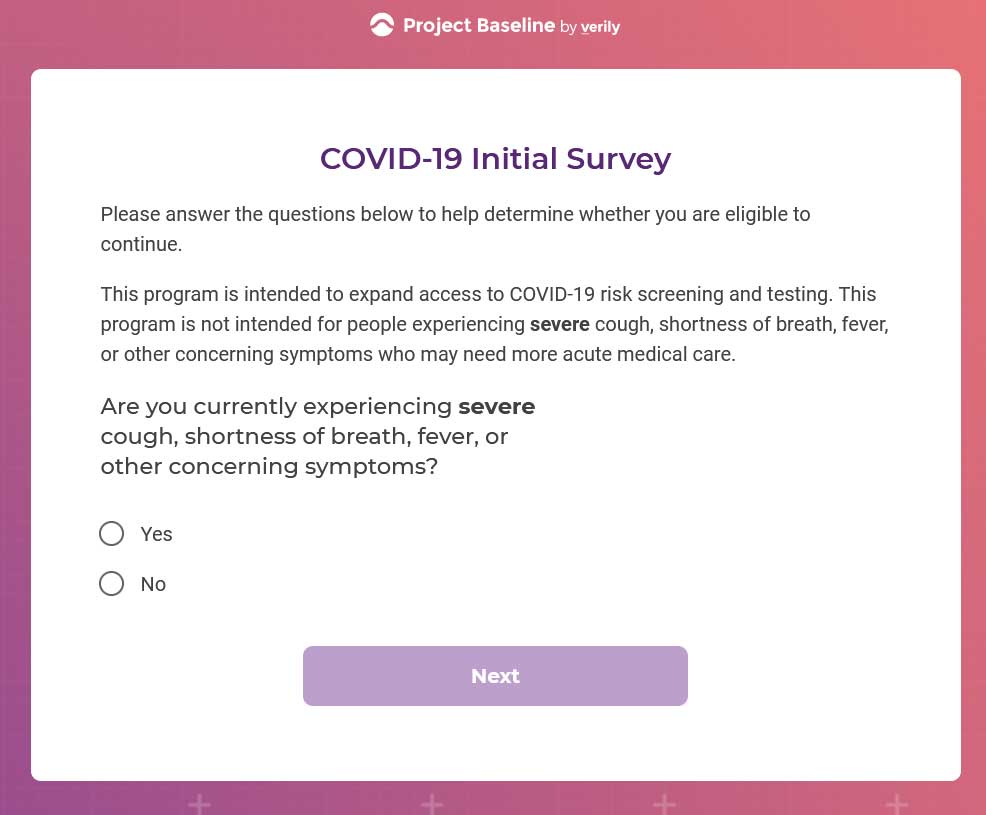 COVID-19 Screening site
