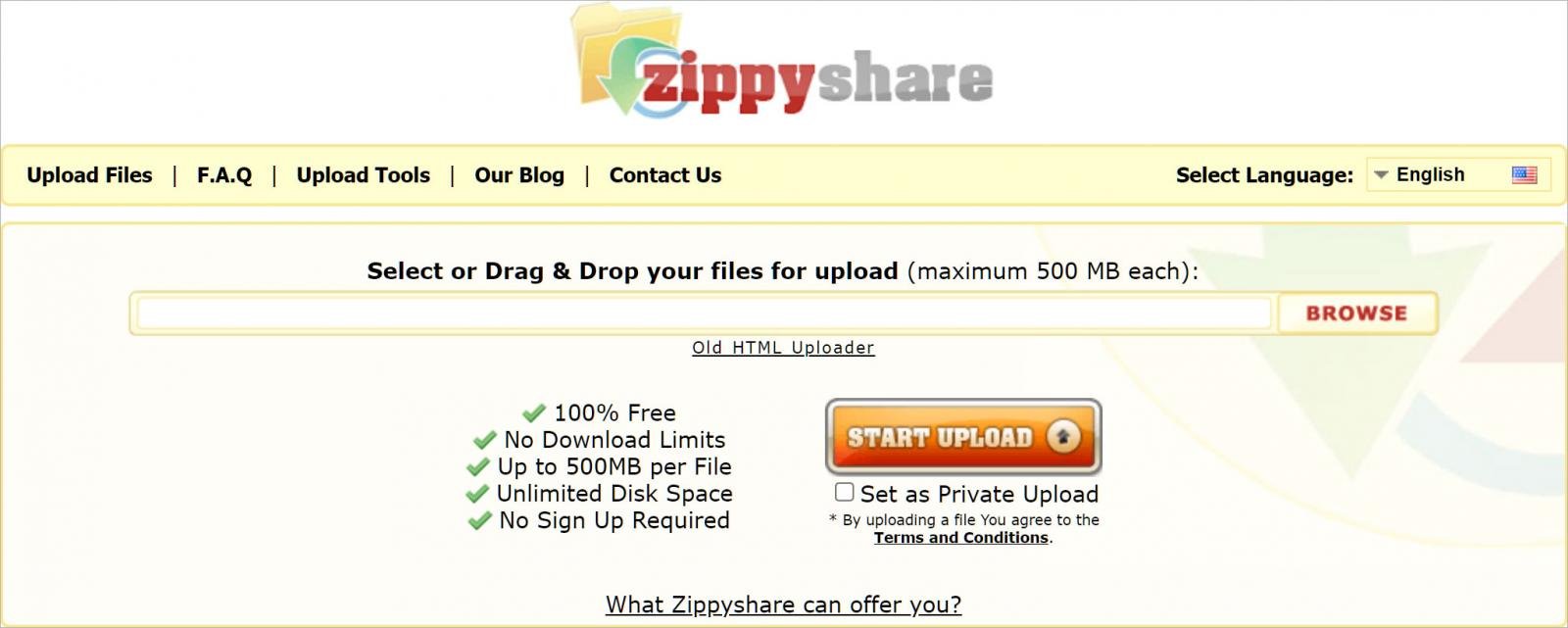 The Zippyshare site