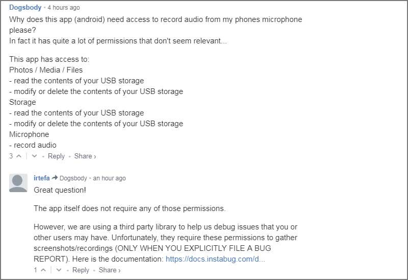 Permission concern