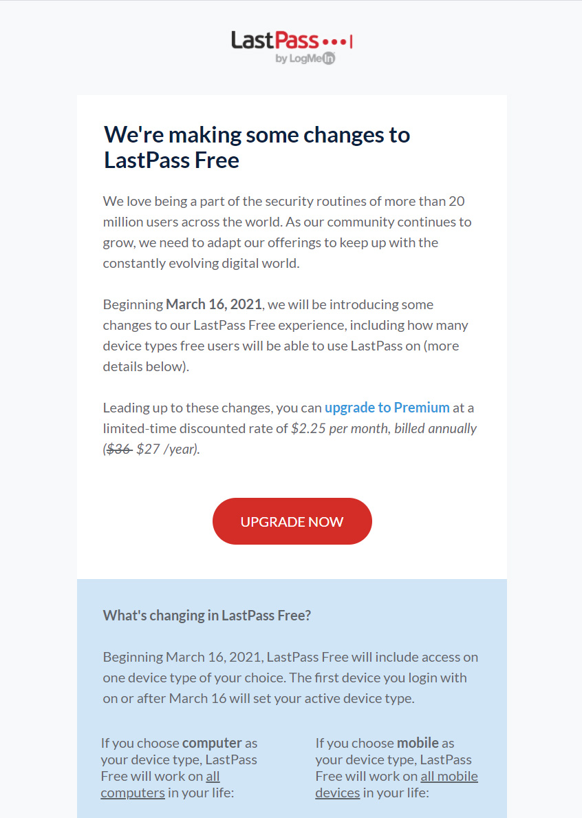 Lastpass free vs premium qlerominder