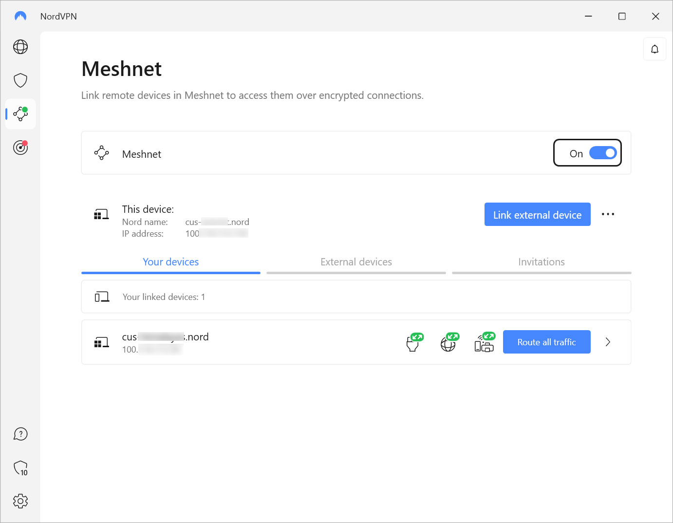 NordVPN Meshnet Client App