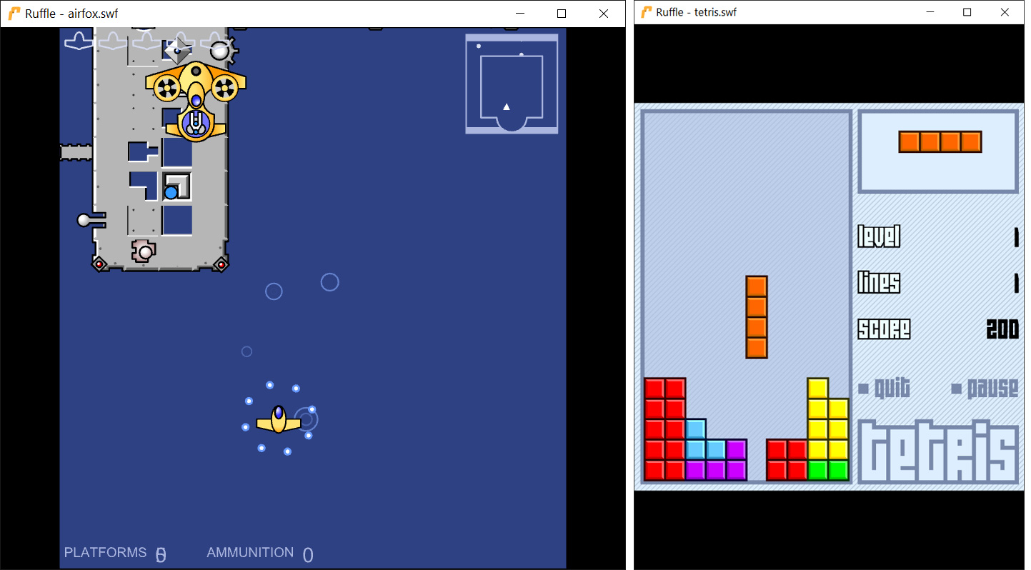 Playing old Flash games on Android using Ruffle Emulator (in Opera