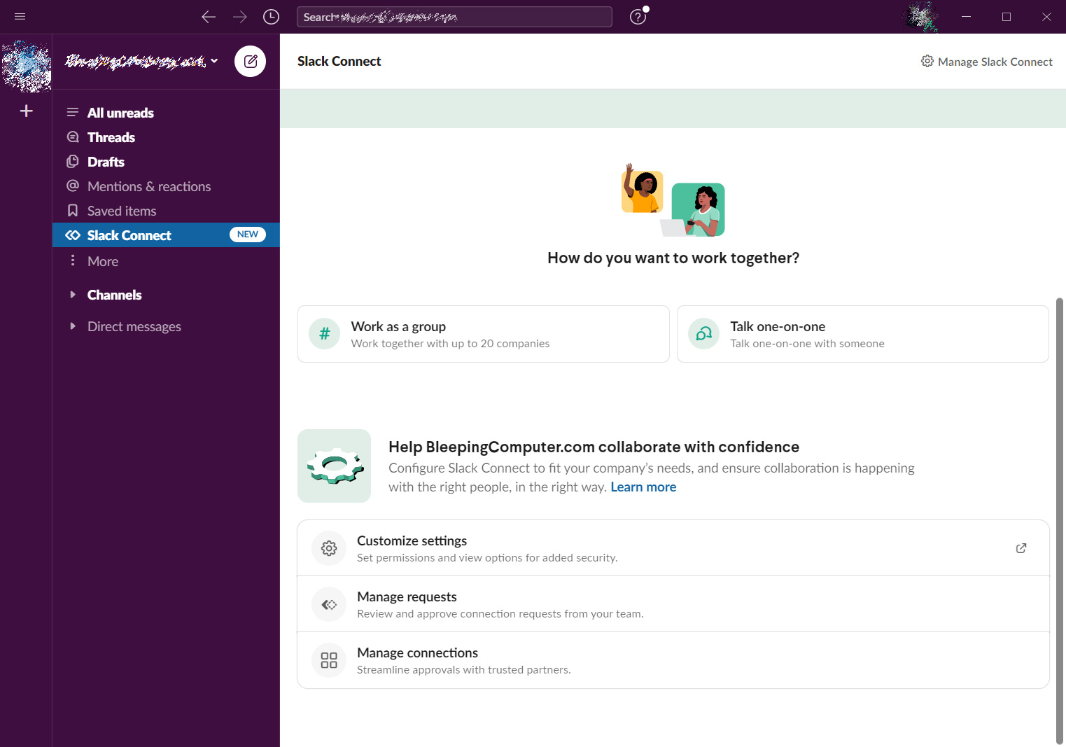 New Slack Connect feature