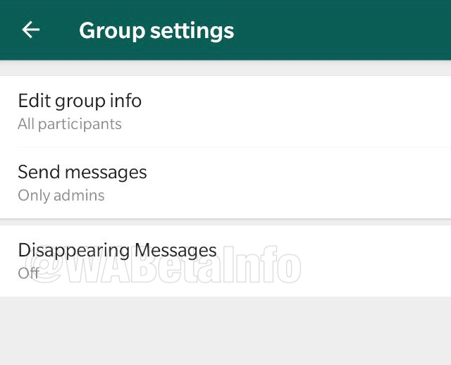 Disappearing Messages Setting