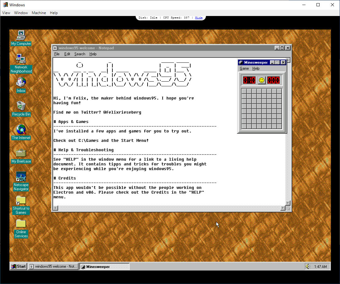 You can now boot a Windows 95 PC inside Minecraft and play Doom on