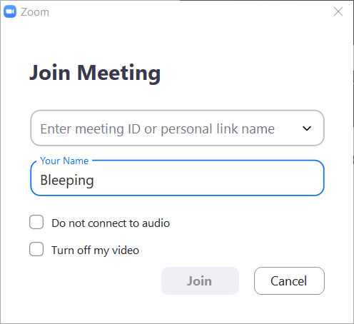 Manually join a meeting by ID