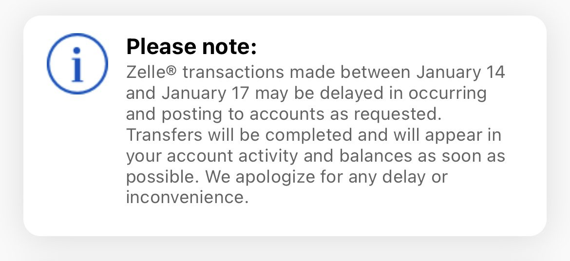 Alert sent to BoA customers through the banking app