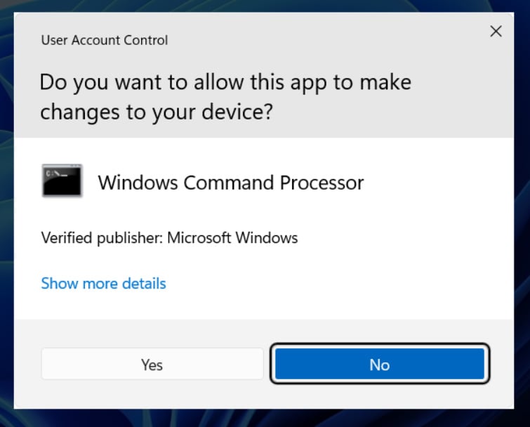 User Account Control Prompt