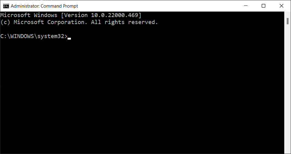 Windows 11 Command Prompt with Administrator Privileges