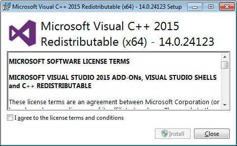 Microsoft Visual C++-2015 Redistributable