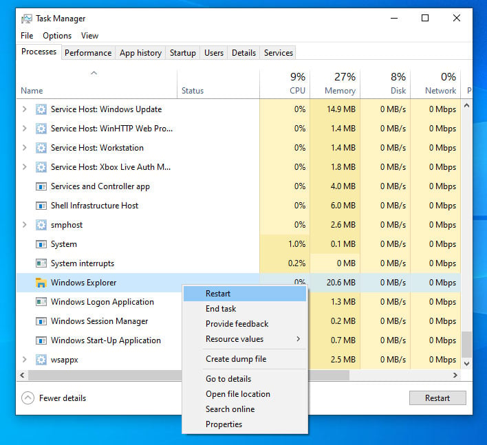 How to Restart the Windows Explorer.exe Process
