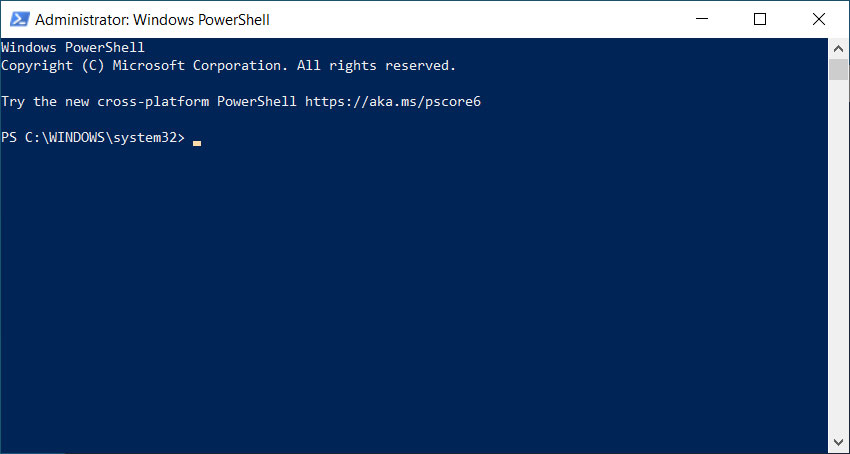 Comando PowerShell aumentado