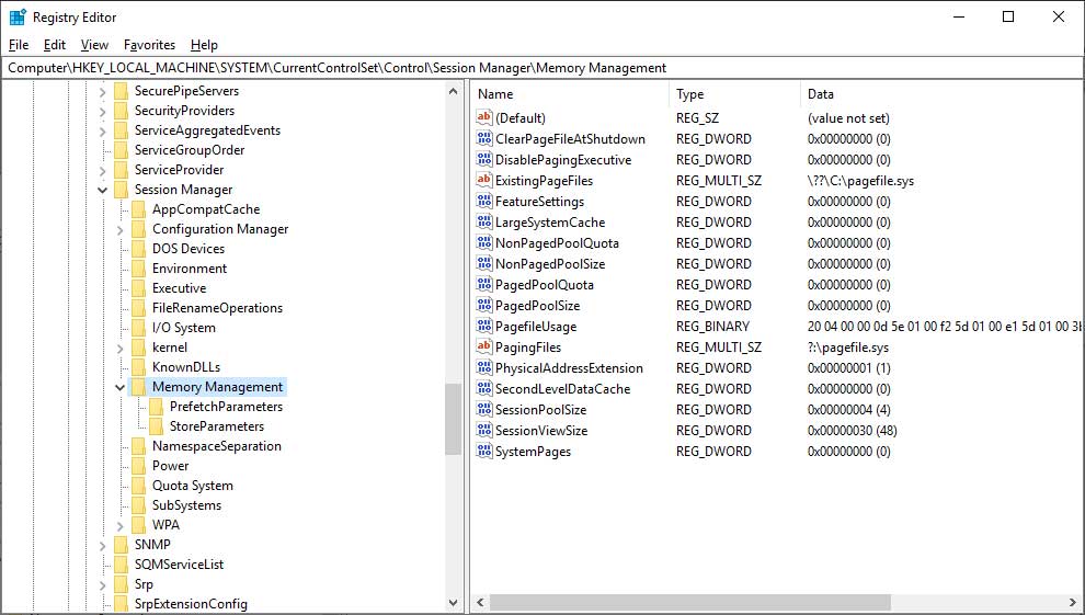 The Windows Registry Editor