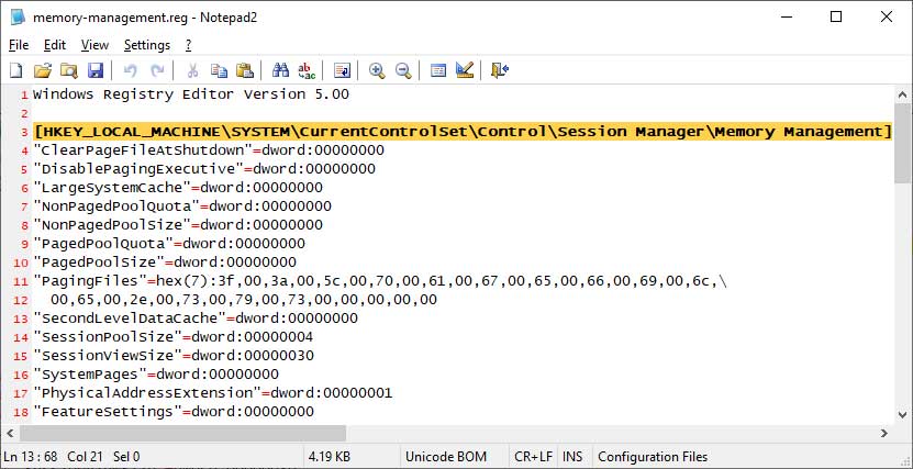 Windows Registry File (.reg)