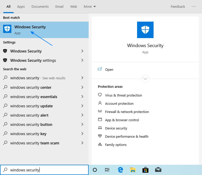 Searching for Windows Security