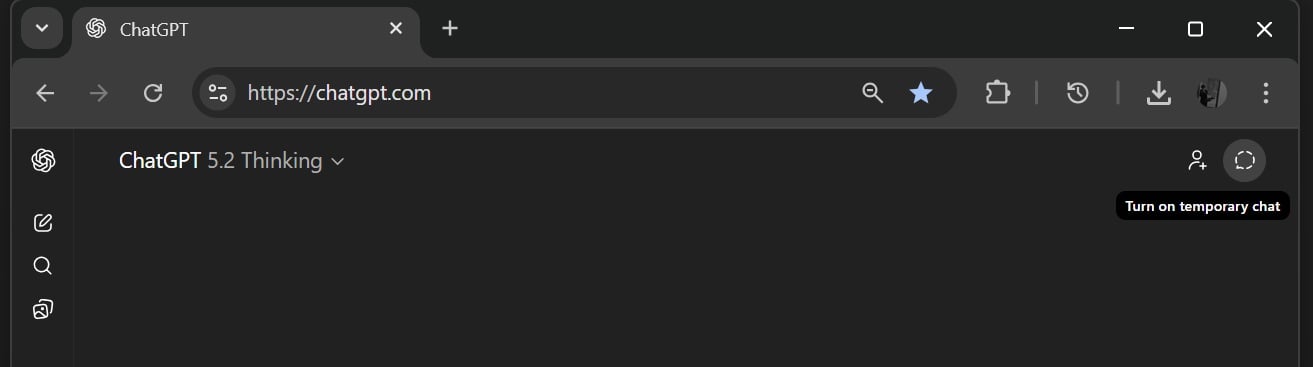 ChatGPT Temporary chat