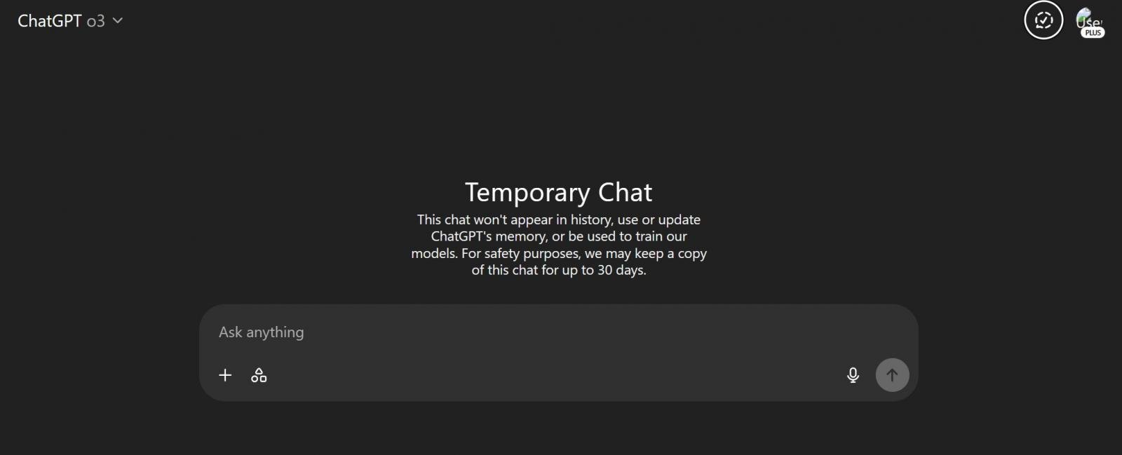 ChatGPT Temporary