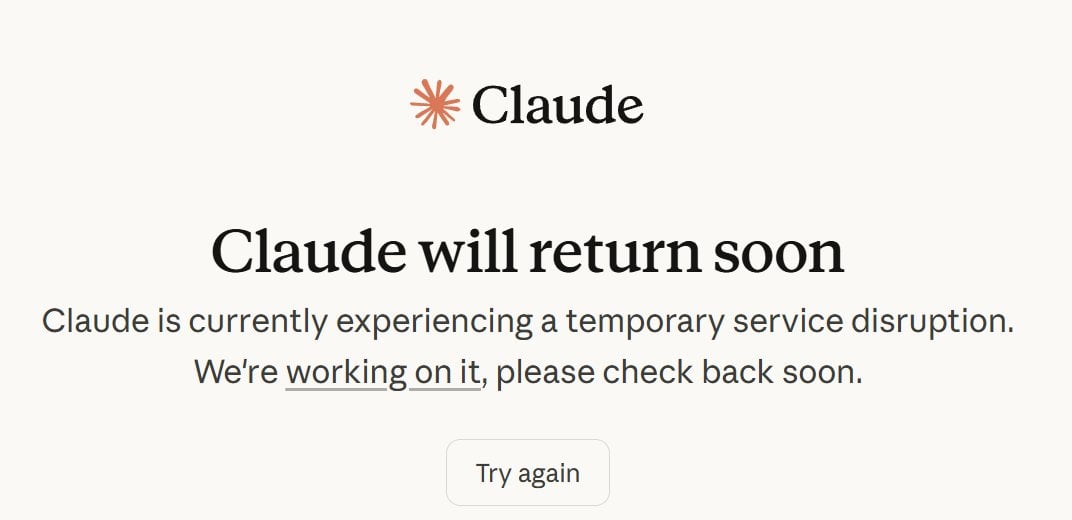 Anthropic confirms Claude is down in a worldwide outage