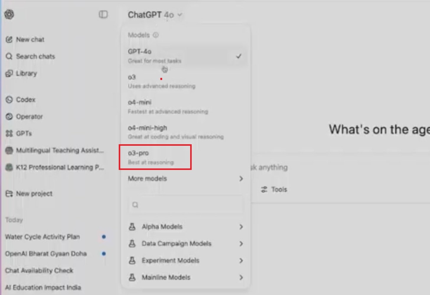 ChatGPT prepares o3-pro model for $200 Pro subscribers 2 ChatGPT o3 Pro