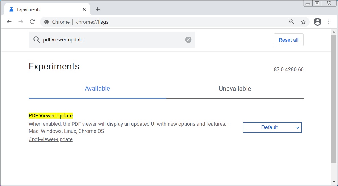 Chrome flags