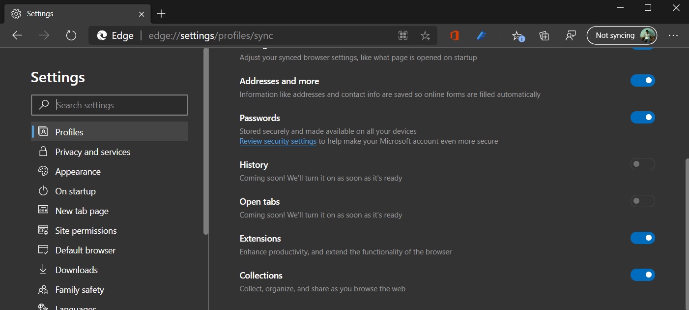 Microsoft Edge 83 released with extension sync and auto-profiles