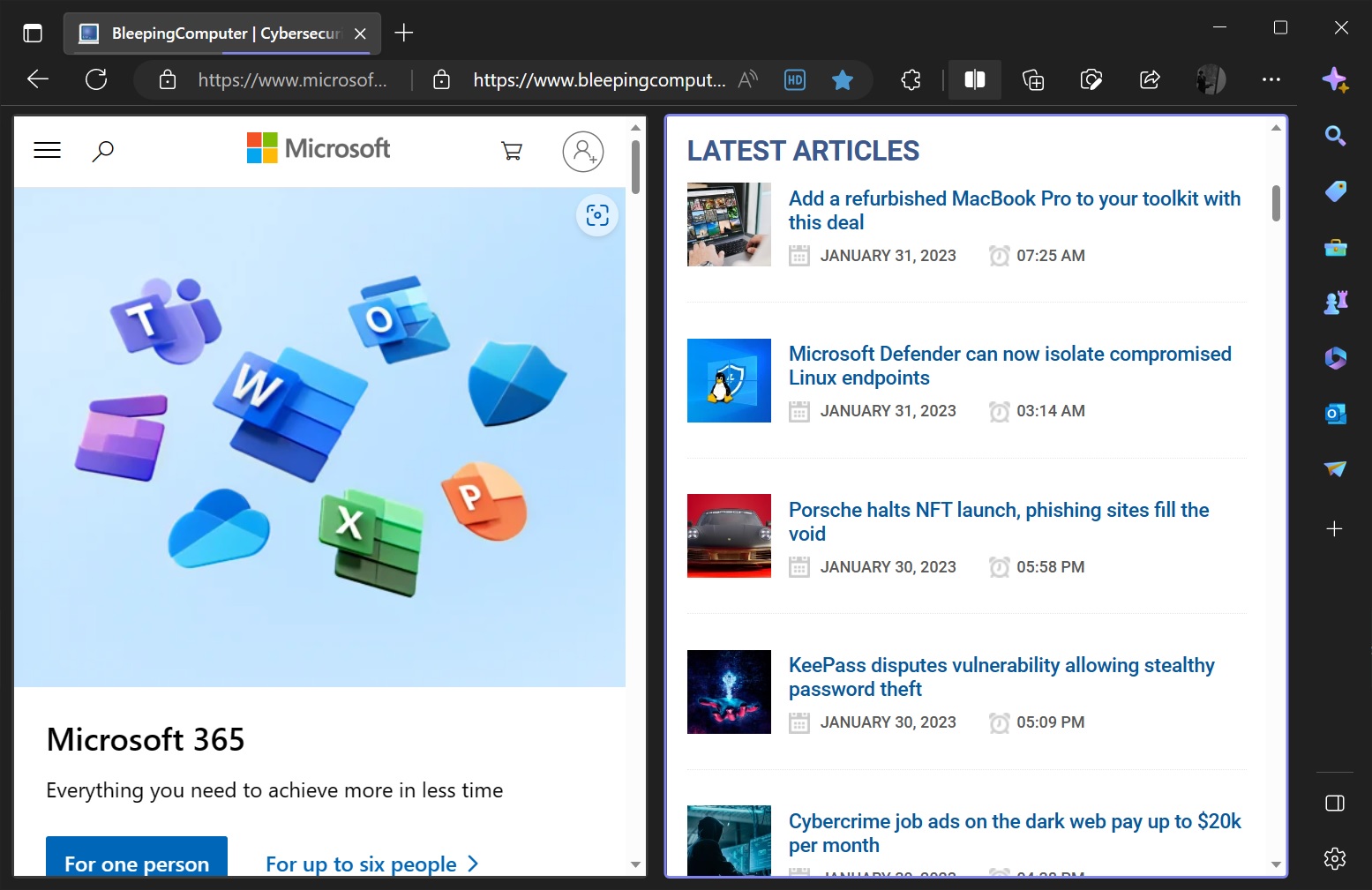 The New Hidden Split Screen Option In Microsoft Edge GadgetAny