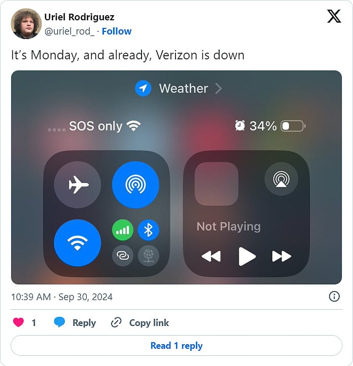 Verizon outage iPhones, Android devices stuck in SOS mode