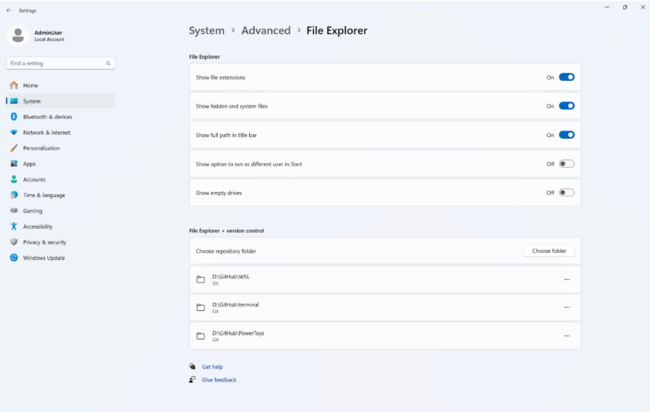 Advanced Settings
