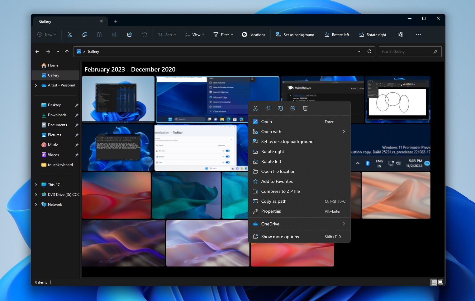 New File Explorer Gallery view