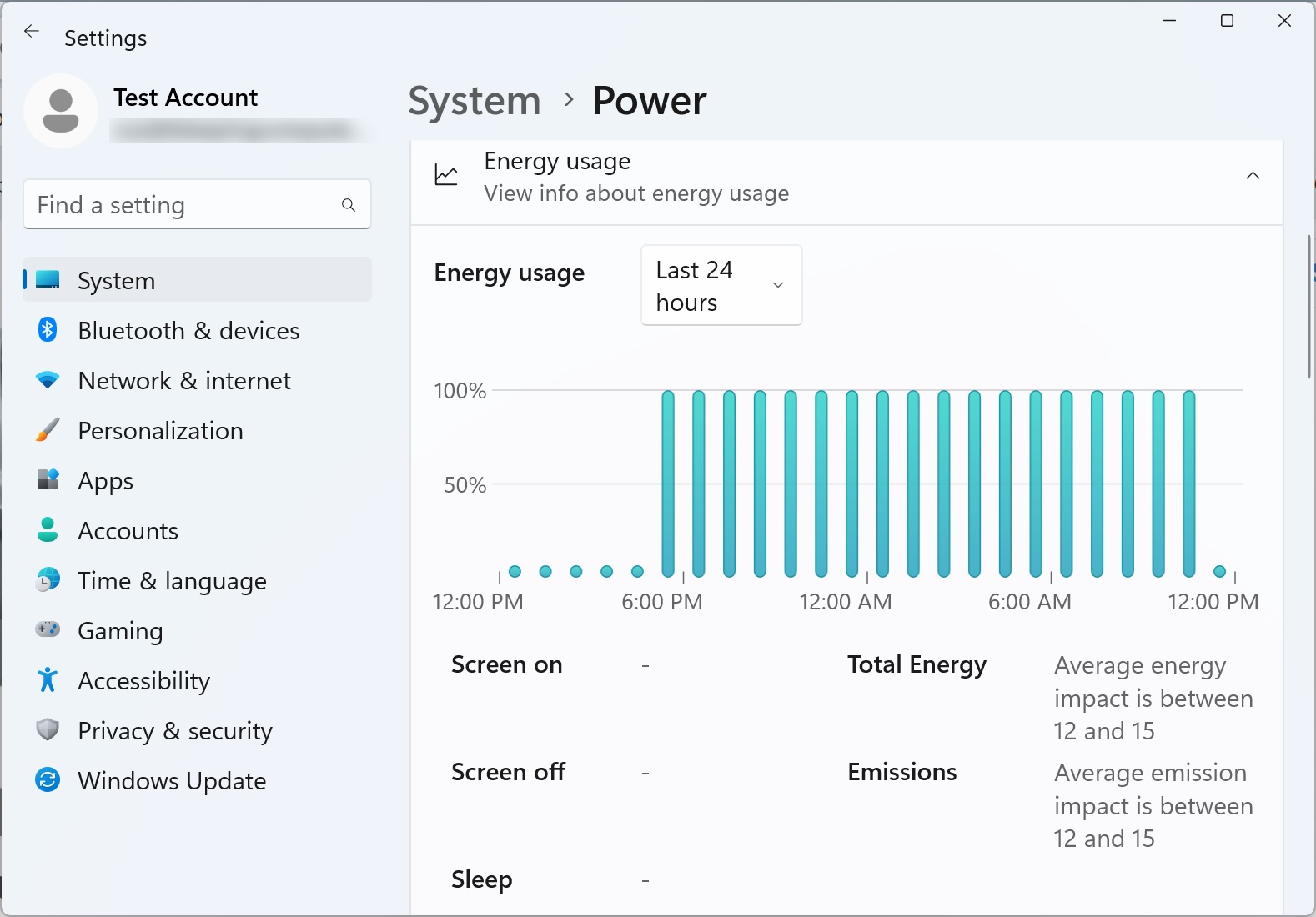 Battery usage