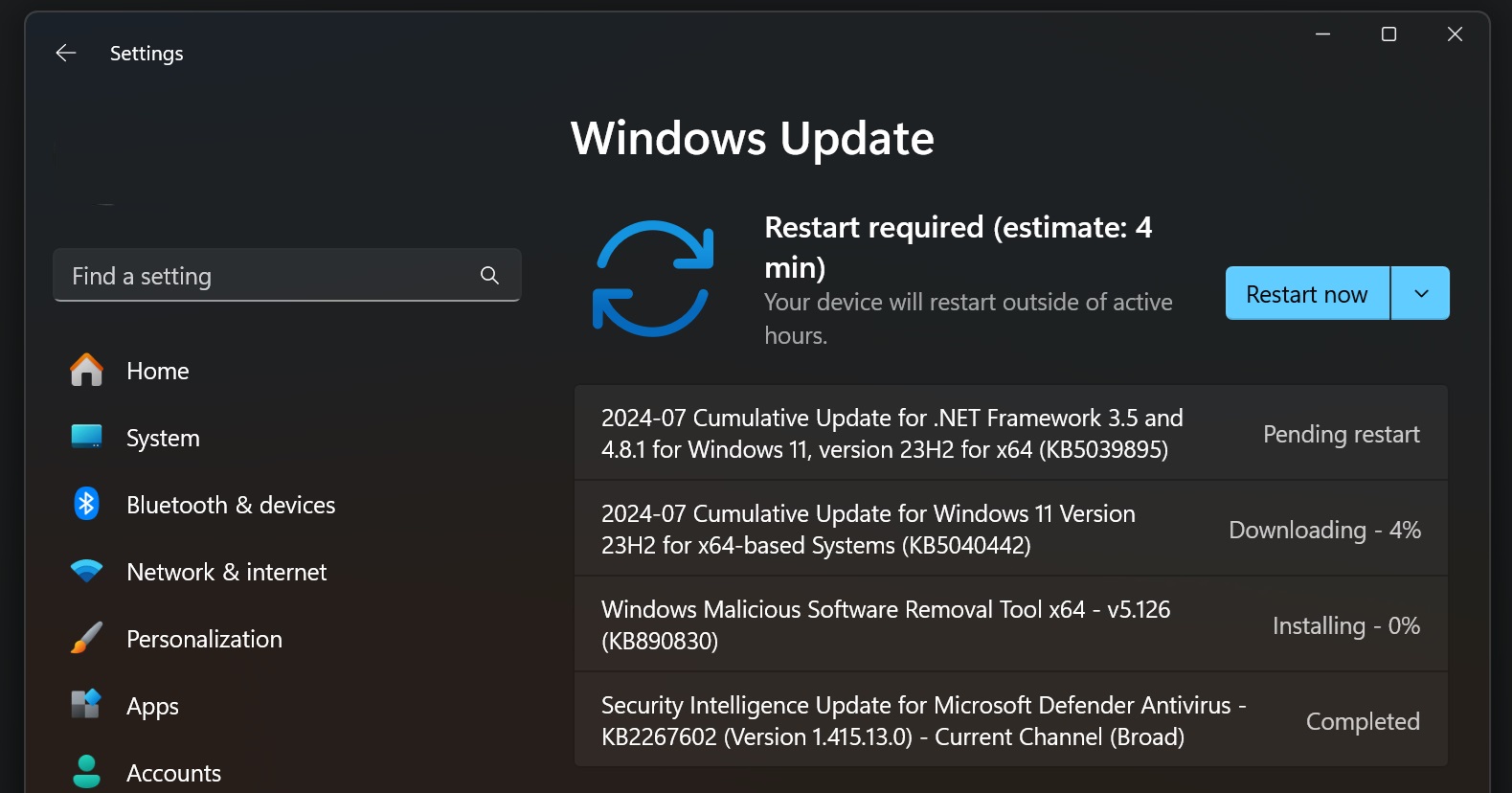 Windows güncelleme
