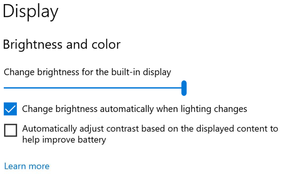 Display Settings