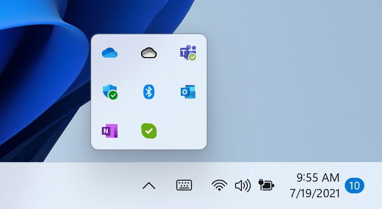 Windows 11 taskbar