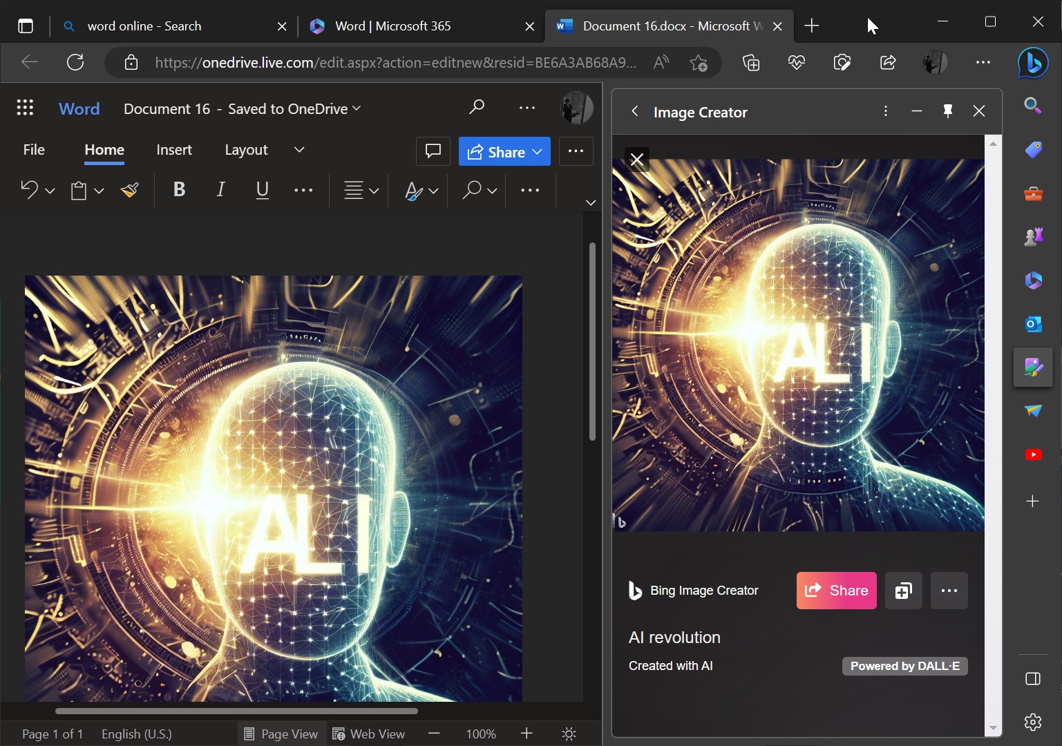 Microsoft Edge can now generate images with AI