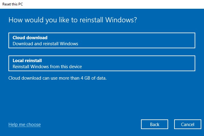 Reinstall Windows