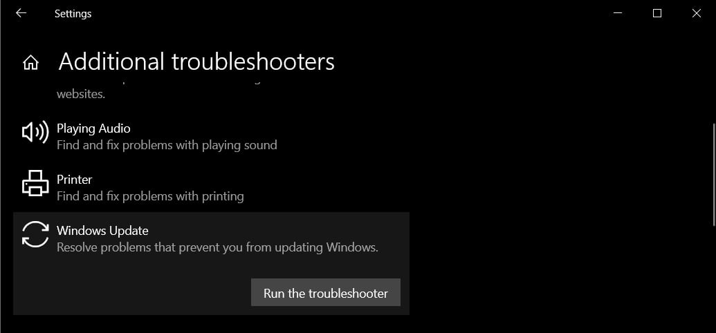 Additional Troubleshoot