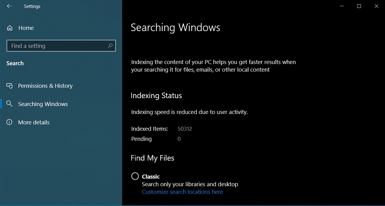 what does microsoft windows search indexer do
