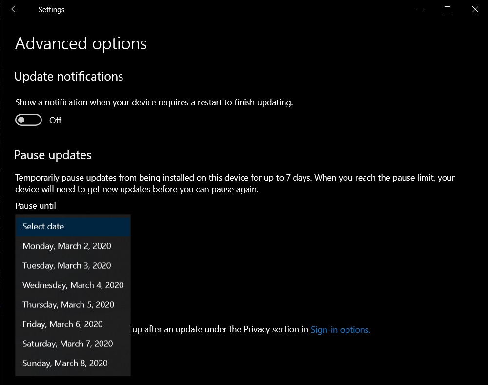 critical update windows 10