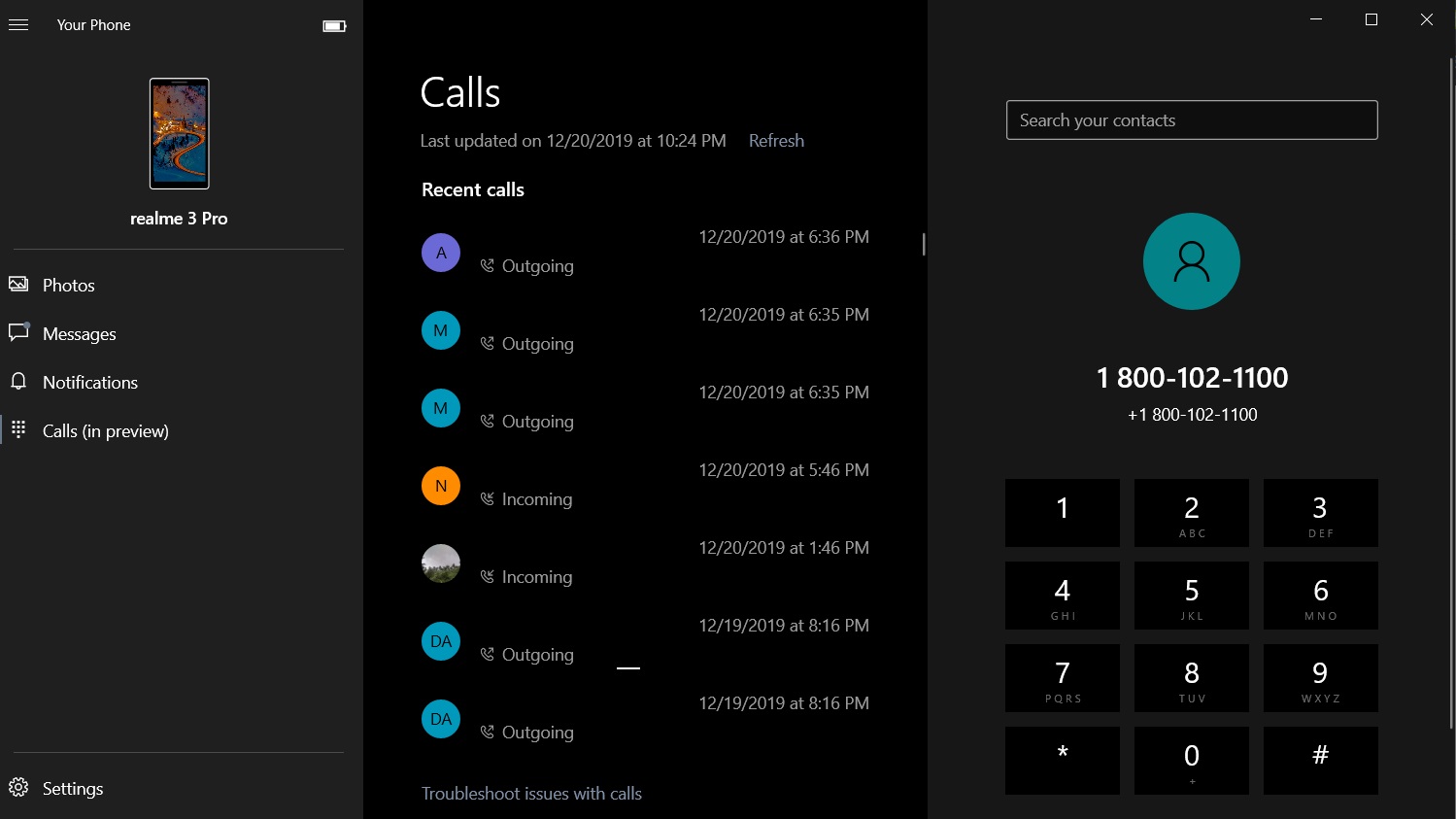 How To Place Calls From Windows 10 Using The Your Phone App