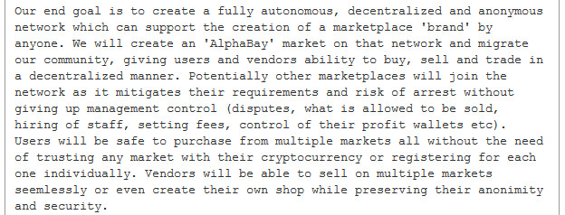 AlphaBay admin DeSnake's vision for a Decentralized Market Network